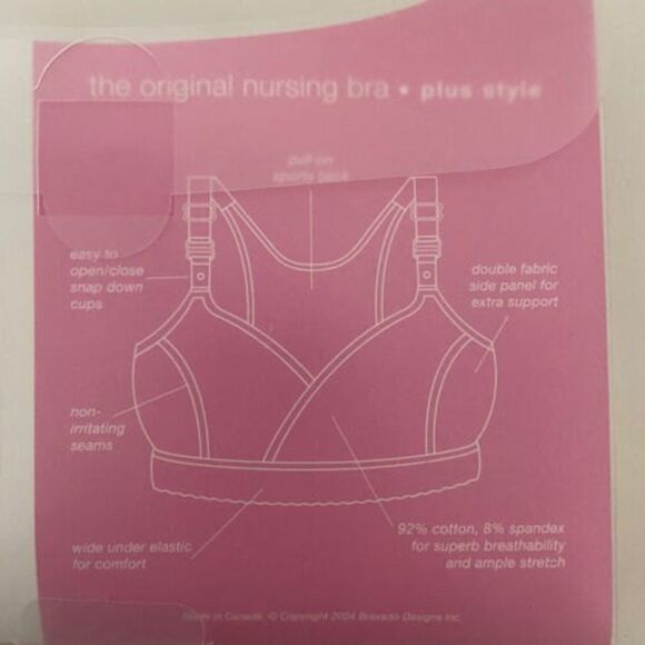 Bravado Original Nursing Bra Plus Style White Size XL+ 42-46 DD-E NEW - Picture 5 of 5